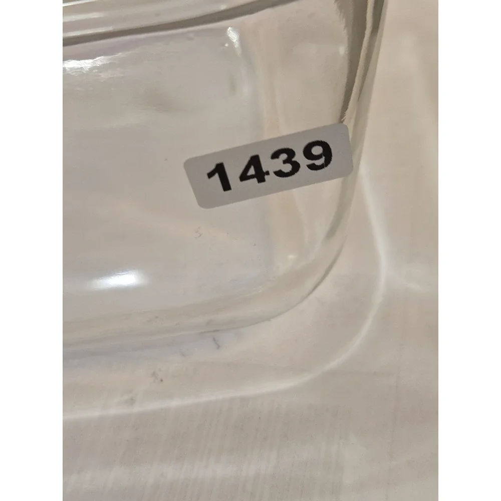 Pyrex Clear Glass Green Tint Loaf Pan  213-R- 1.5QT /1.5L Made In USA